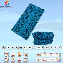 LSB-0113 Ningbo Lingshang 100% poliéster multifuncional sem costura tubo de pescoço ao ar livre grosso headwear bandana de pesca sem costura